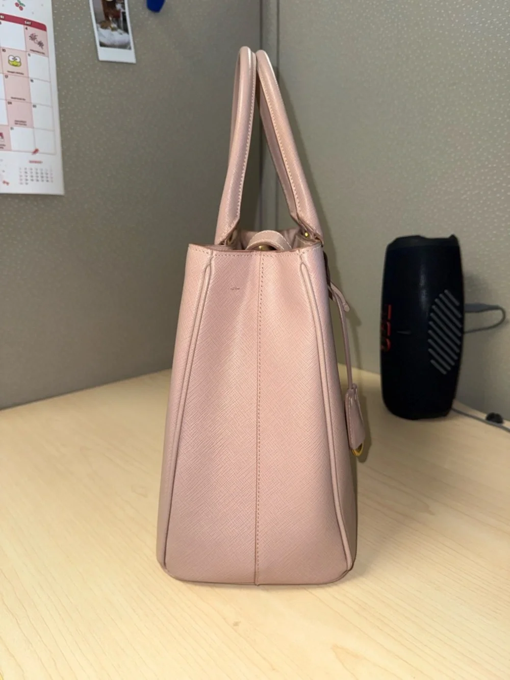 Prada Blush Pink Saffiano Double-Handle Satchel cammeo lux tote